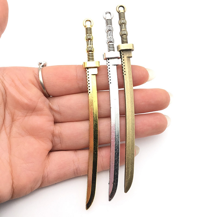 Diy alloy jewelry accessories retro Tibetan silver sword sword ancient gold long sword accessories cosplay Western sword
